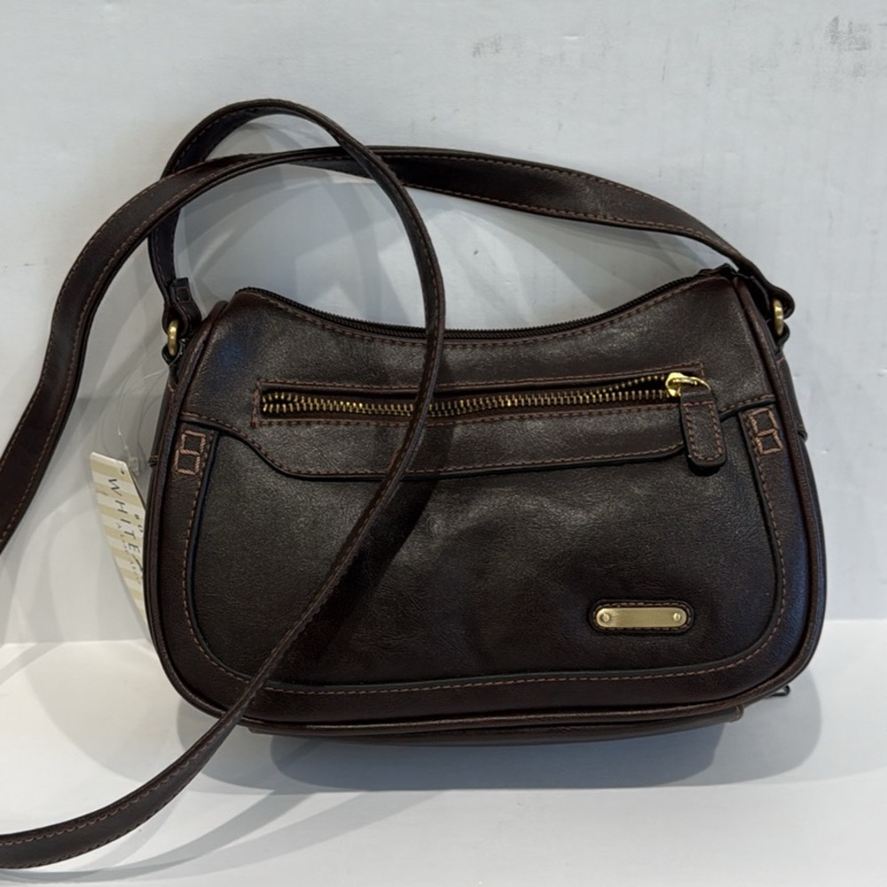 Elegant Brown Leather Shoulder Bag
